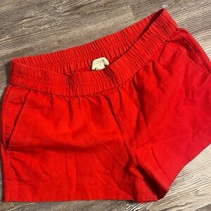 EUC VTG J.CREW Preppy Red Pull-On Shorts 6